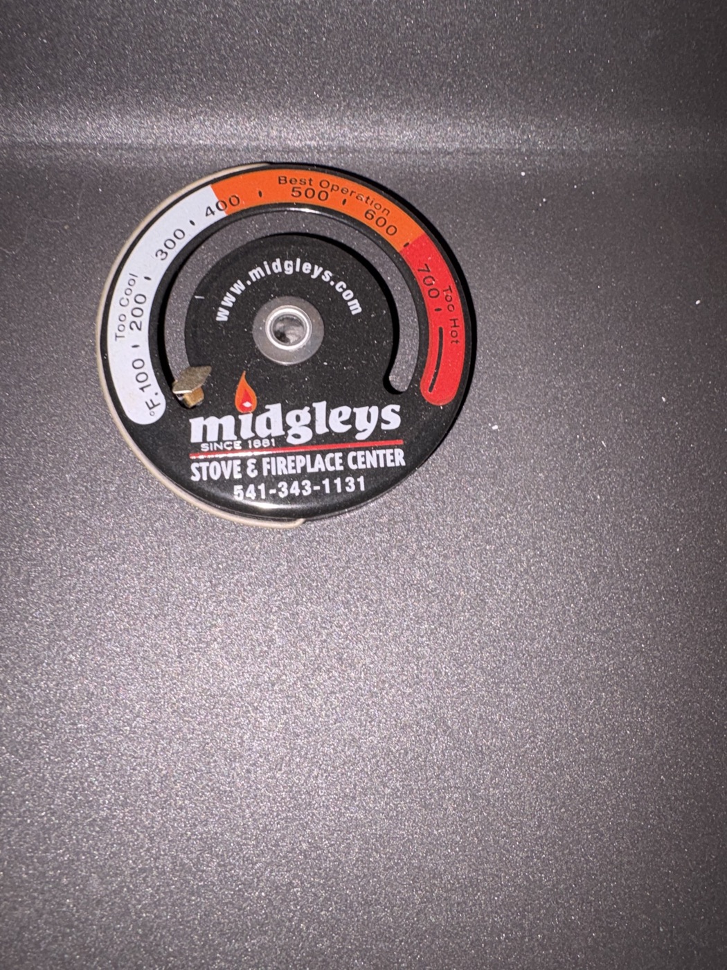 Wood stove thermometer